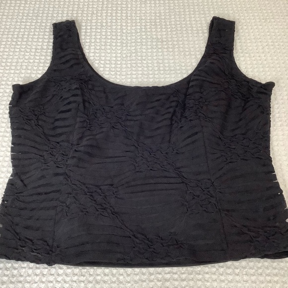 JS Collections Black sleeveless Top Size 14 (W144) - Picture 7 of 10